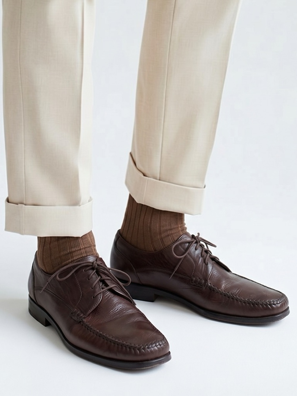 Men’s Brown leather lace up dress shoes